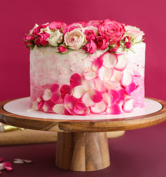 pineapple rose cake